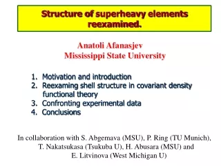 Structure of  superheavy  elements reexamined.