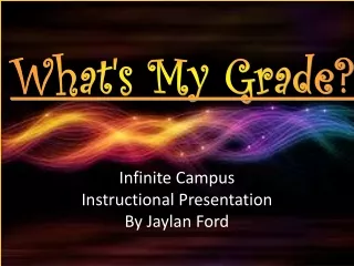 Infinite Campus Instructional Presentation By  Jaylan  Ford