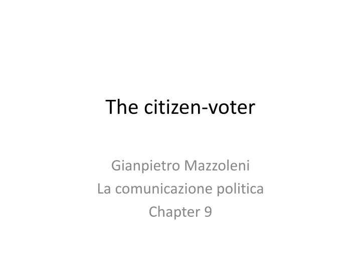 the citizen voter