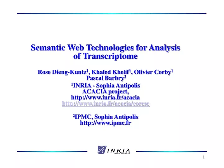 semantic web technologies for analysis