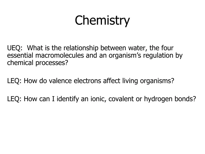 chemistry