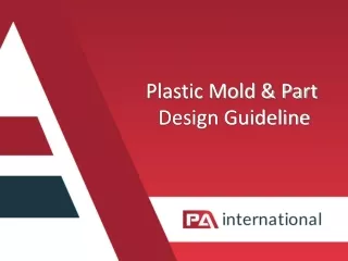 Plastic Mold &amp; Part  Design Guideline