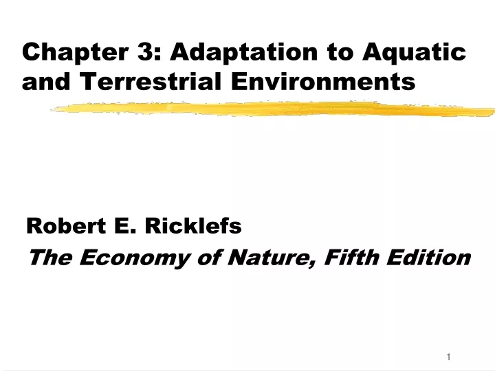 chapter 3 adaptation to aquatic and terrestrial environments