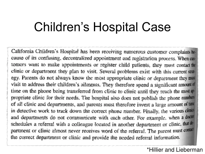 children s hospital case
