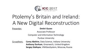 Ptolemy's Britain and Ireland: A New Digital Reconstruction