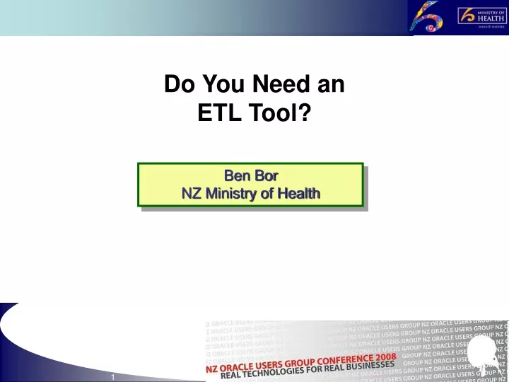do you need an etl tool