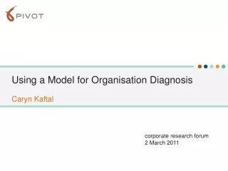 Using a Model for Organisation Diagnosis