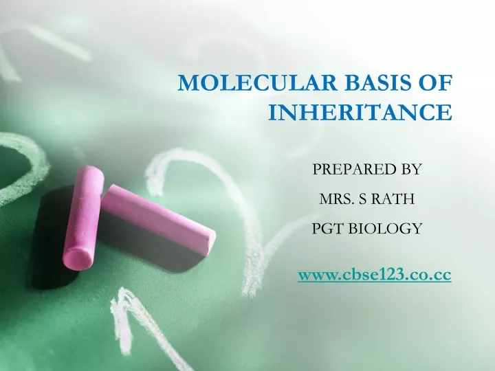 molecular basis of inheritance