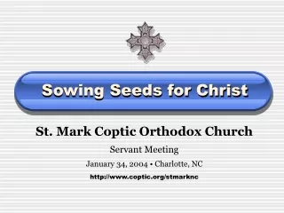 Sowing Seeds for Christ