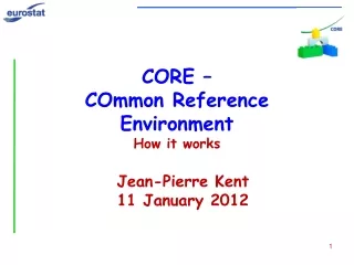 CORE – COmmon  Reference Environment How it works