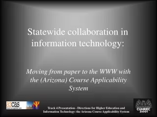 Statewide collaboration in information technology: