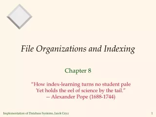 File Organizations and Indexing