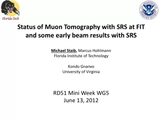 Muon Tomography for Homeland Security
