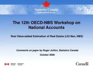 The 12th OECD-NBS Workshop on National Accounts