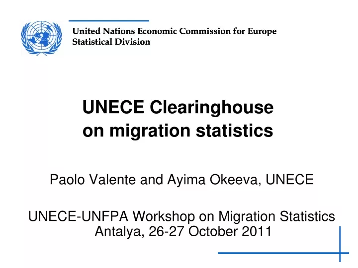 unece clearinghouse on migration statistics