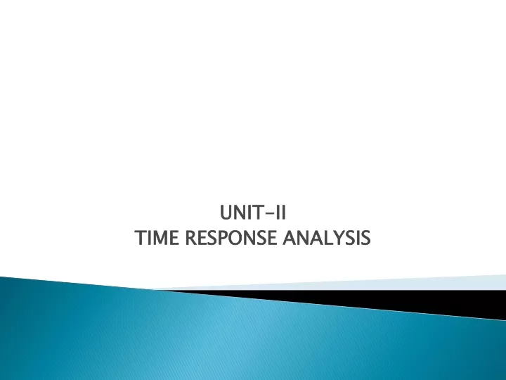 unit ii time response analysis