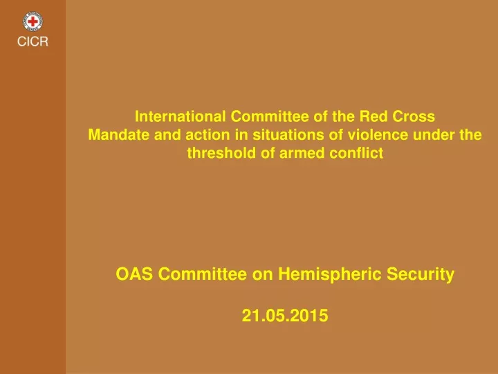 international committee of the red cross mandate