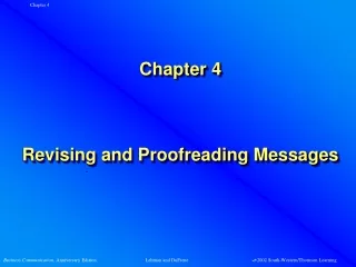 Chapter 4   Revising and Proofreading Messages