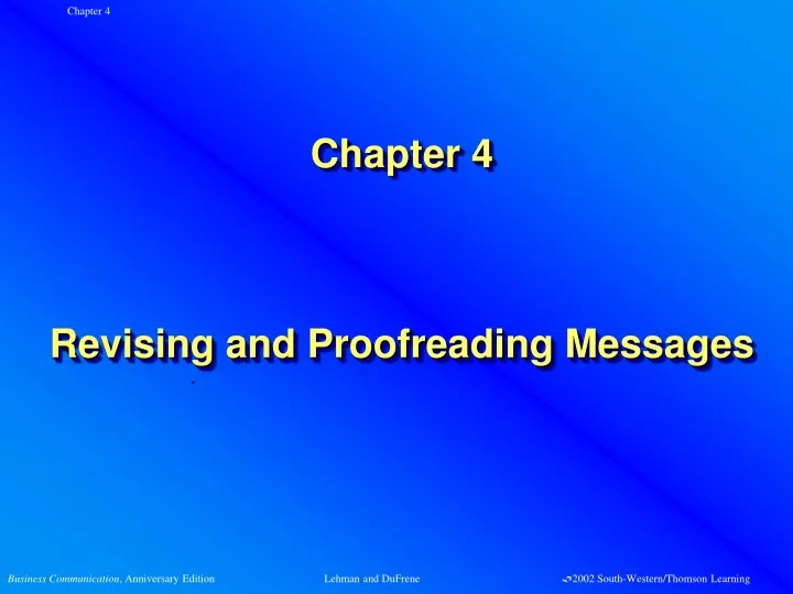 chapter 4 revising and proofreading messages