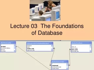 Lecture 03  The Foundations of Database