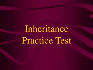 Inheritance  Practice Test