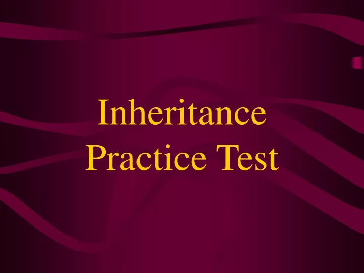inheritance practice test