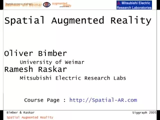 Course Page :  Spatial-AR