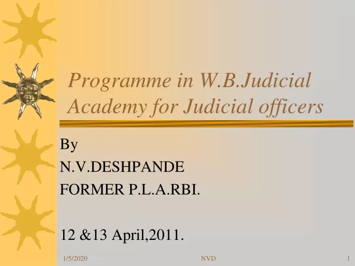 programme in w b judicial academy for judicial officers