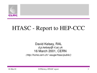 HTASC - Report to HEP-CCC