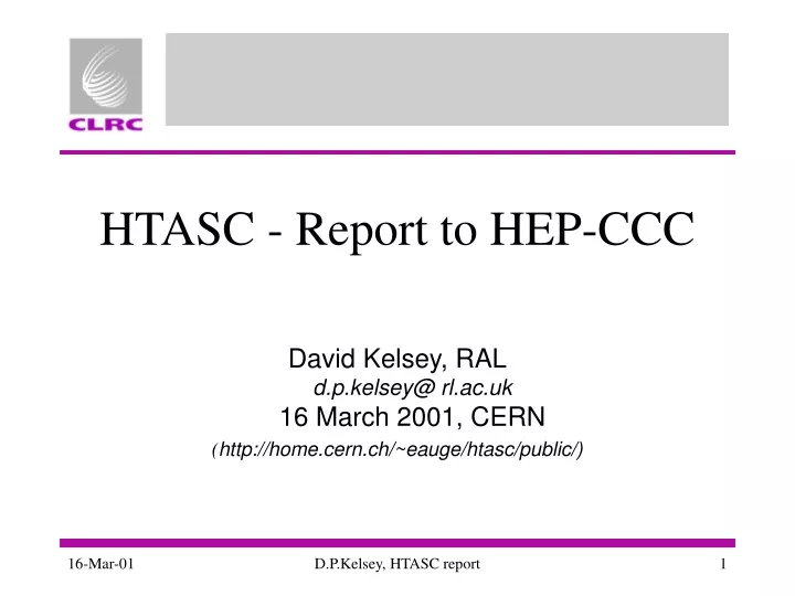 htasc report to hep ccc