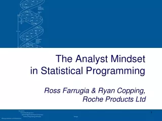 The Analyst Mindset  in Statistical Programming