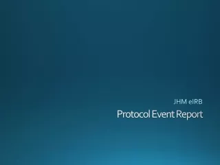 Protocol Event Report