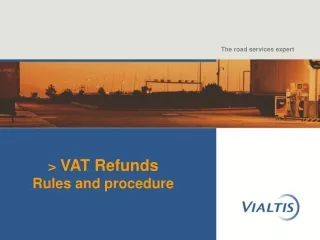 &gt;  VAT Refunds Rules and procedure