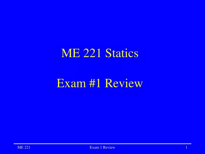 me 221 statics exam 1 review
