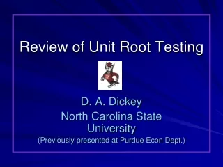 Review of Unit Root Testing