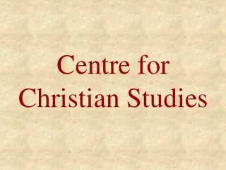 Centre for Christian Studies