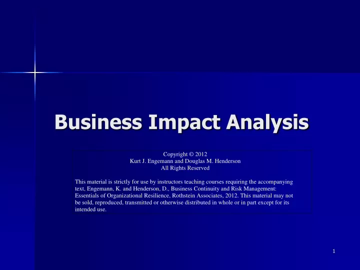 business impact analysis