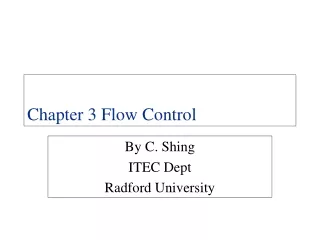 Chapter 3 Flow Control