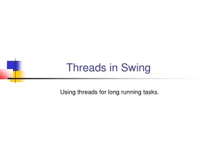 Threads in Swing