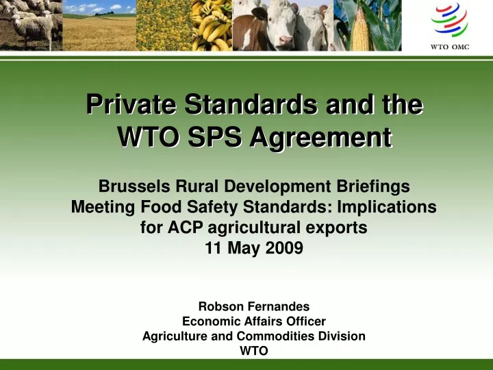 private standards and the wto sps agreement