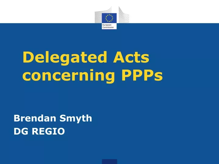 delegated acts concerning ppps