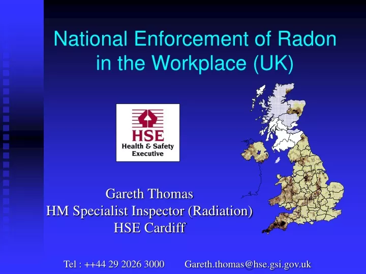 national enforcement of radon in the workplace uk