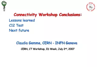 CERN, CT Workshop, ID Week, July 2 nd , 2007