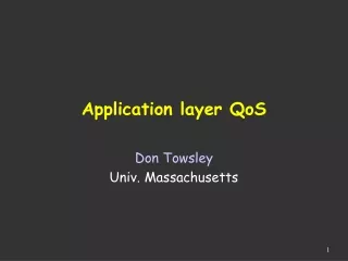 Application layer QoS