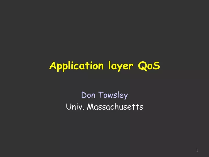 application layer qos