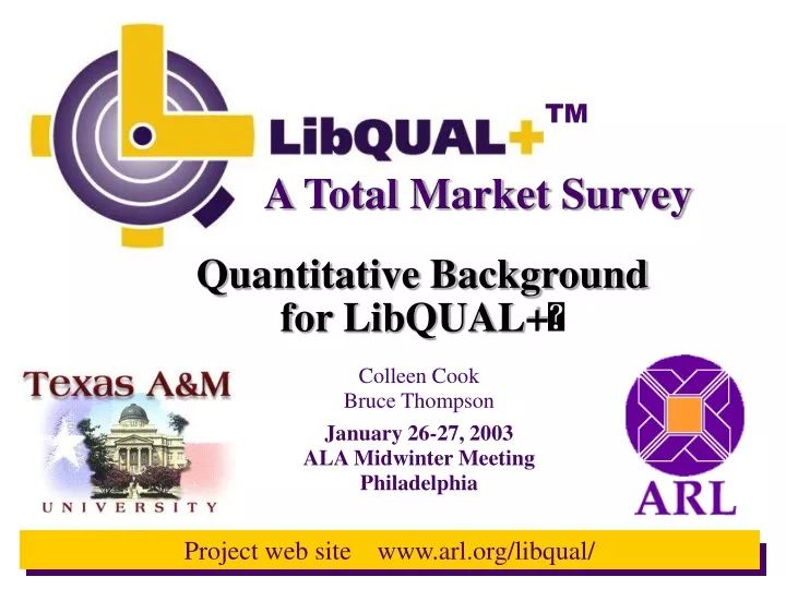 quantitative background for libqual