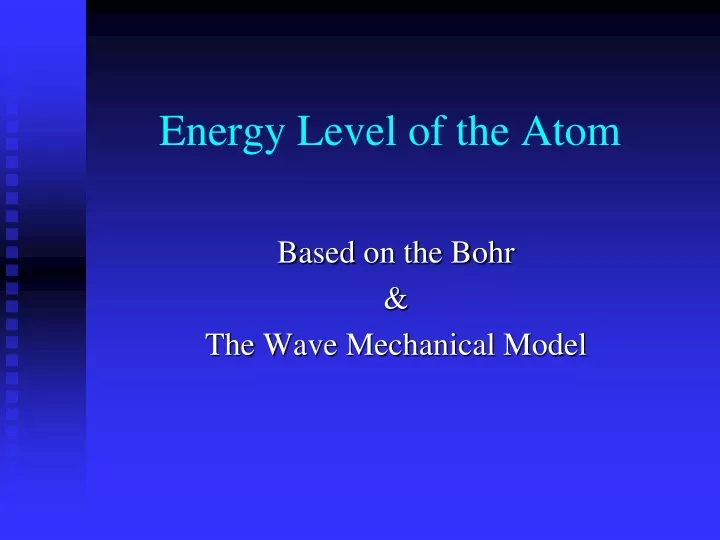 energy level of the atom