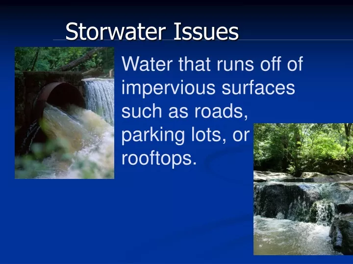 storwater issues