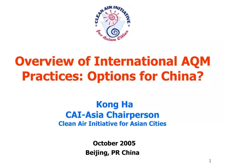 overview of international aqm practices options for china