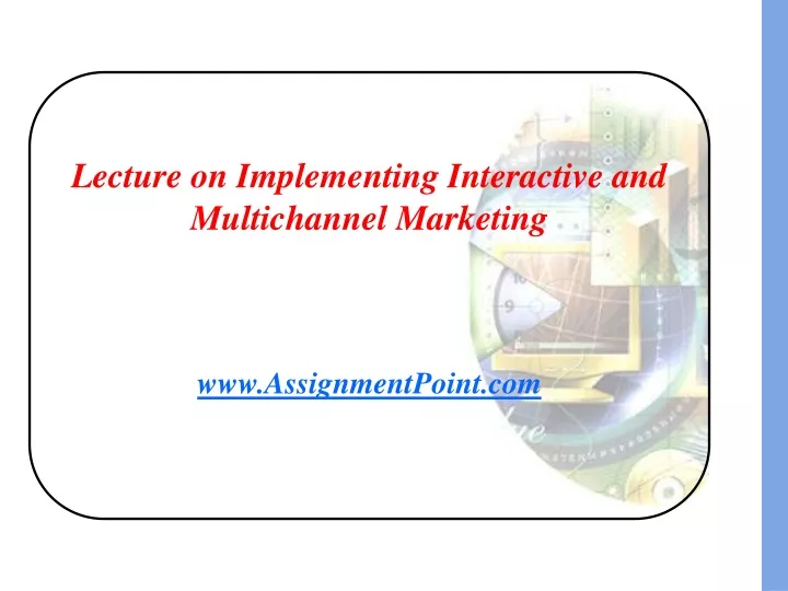 lecture on implementing interactive